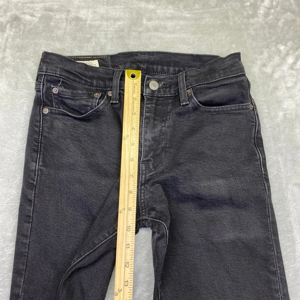 Levi Strauss Premium Mens Black Wash Slim Fit Jeans Sz 29 Fits 26
